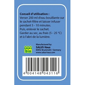 Salus Tisane Floradix Thym AB - Tisane Bio - Digestion - Immunité - Défense des Voies Respiratoires - 15 sachets Thé vert