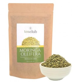 Moringa Thé en vrac 100 g, feuilles de Moringa Oleifera coupe fine, thé à base de plantes TeaClub