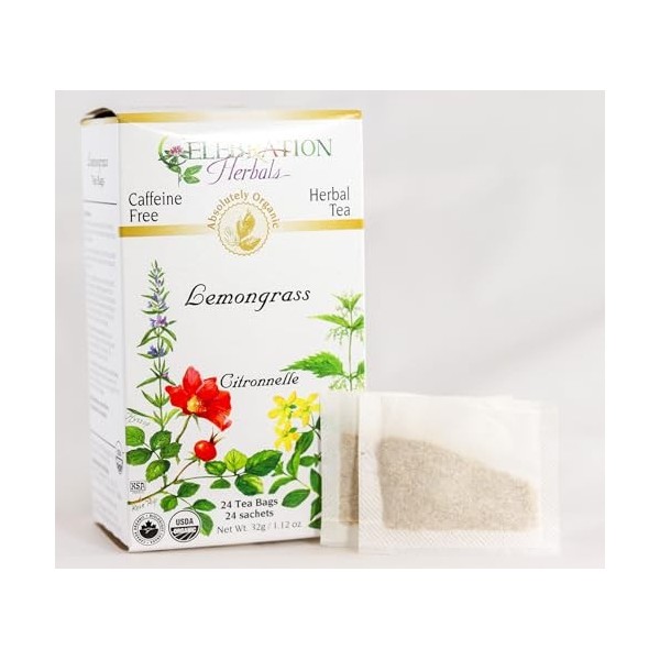 Celebration Herbals - Organique Caféine Gratuit Citronnelle à base de plantes Thé - 24 Thé Sacs