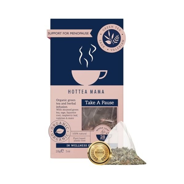 HOTTEA MAMA | Over The Moon | Thé de Soutien Menstruel | Menthe Verte, Feuille de Framboise, Rose, Camomille, Racine de Pisse...