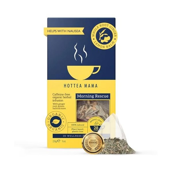 HOTTEA MAMA | Over The Moon | Thé de Soutien Menstruel | Menthe Verte, Feuille de Framboise, Rose, Camomille, Racine de Pisse...