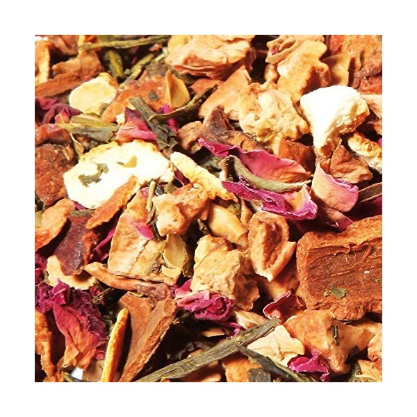 Thé Vert bio aromatisé Vanille Cannelle - 100g 40 tasses - Thé en vrac 100% agriculture biologique - Mes-Thés Thé vert