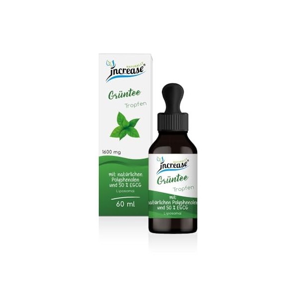 Thé vert liposomal / gouttes de thé vert hautement dosé – 48 000 mg par paquet 1600 mg de thé vert par dose quotidienne don