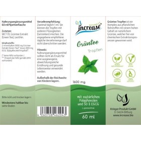 Thé vert liposomal / gouttes de thé vert hautement dosé – 48 000 mg par paquet 1600 mg de thé vert par dose quotidienne don