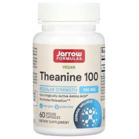 Jarrow Formulas - Théanine 100mg | Relaxation et soulagement du stress - 60 gélules végétariennes