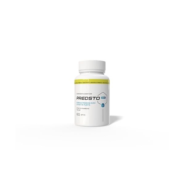 PREDSTO NORM – Complément Alimentaire Premium | Extrait de Framboise & Thé Vert | 60 Gélules | Caféine, Guarana & Café Vert |