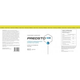 PREDSTO NORM – Complément Alimentaire Premium | Extrait de Framboise & Thé Vert | 60 Gélules | Caféine, Guarana & Café Vert |
