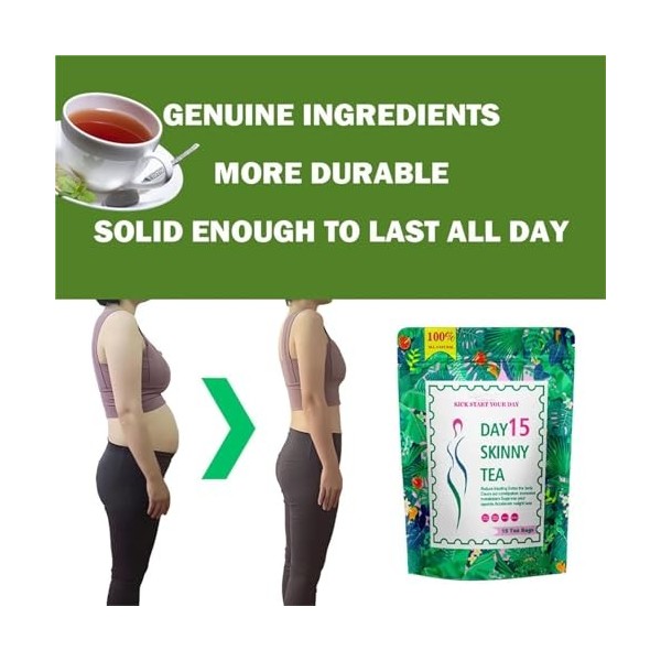 Sachets De Thé Vert Naturel For 15 Jours - Thé Minceur Détox Et Brûleur De Graisse 2PCS Thé vert