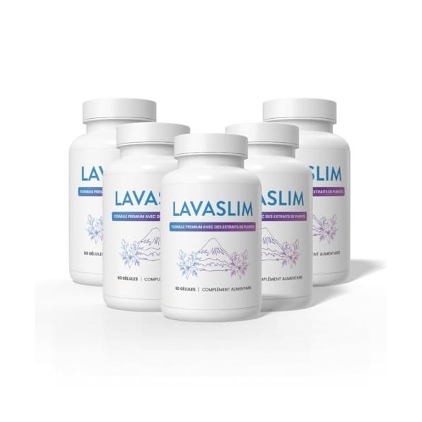 Lavaslim, Complément alimentaire naturel à base de cétone de framboise et de thé vert, 450 mg 3+2 gratuit 