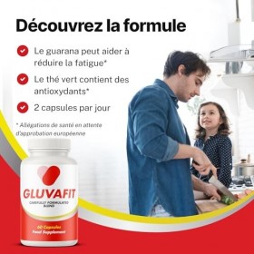 Gluvafit Ingrédients naturels, cétone de framboise et thé vert, complément alimentaire, 450 mg