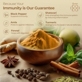 Thé aux herbes Dabur 1884 Immunity Booster | 20 sachets de thé 50 g | Ingrédients 100% naturels | Boîte en aluminium recycl