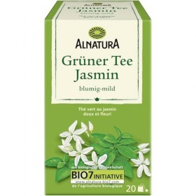 ALNATURA – Thé Vert Aromatique au Jasmin, Infusion Douce et Parfumée 20 Sachets - Le Lot De 4