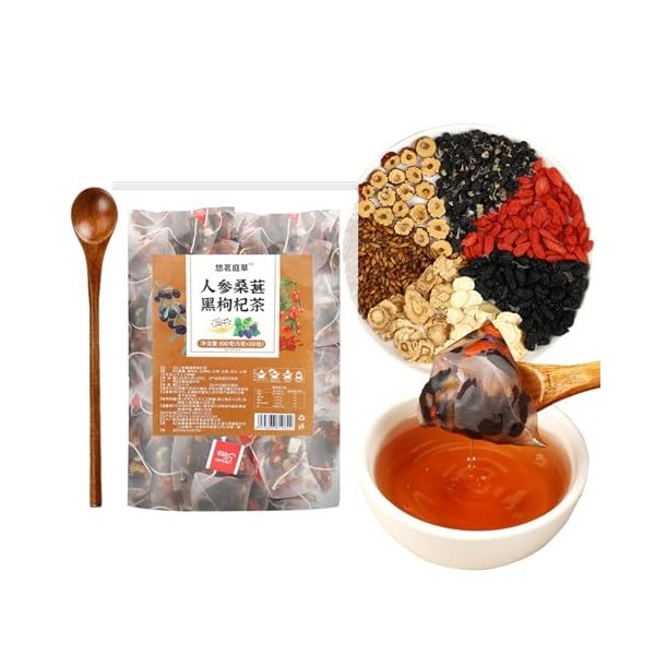 Ginseng & Mulberry Herbal Tea, Kidney Tea Formula Ginseng Six Treasure 1 pcs 