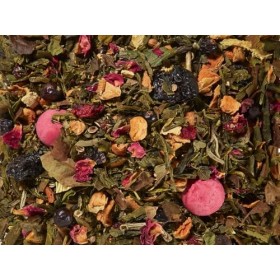 teemando® Mélange de thé vert Sencha Cerise Thé glacé/Gin Thym Cerise Genévrier aromatisé 1 kg