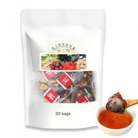Yaepoip Kidney Tea Formula Ginseng Five Treasure Tea Combination Wolfberry Tea Chinese Formula Teas for Men and Women 1Box T...
