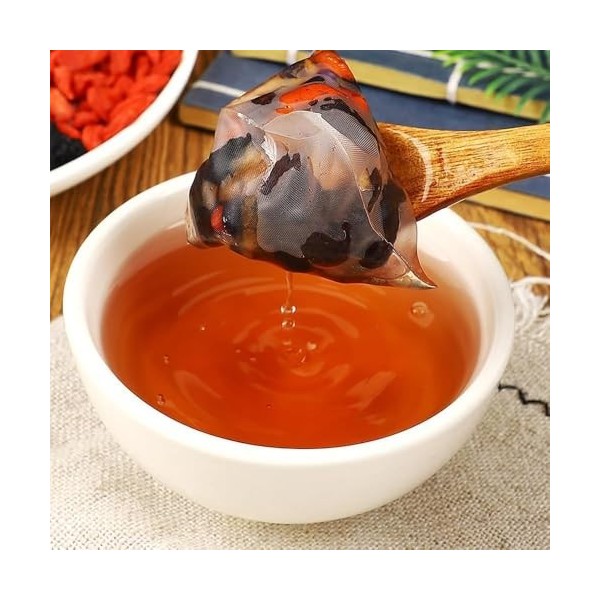 Yaepoip Kidney Tea Formula Ginseng Five Treasure Tea Combination Wolfberry Tea Chinese Formula Teas for Men and Women 1Box T...