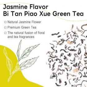 LWXLJMJZC-Thé Vert Premium aux Fleurs de Jasmin Bi Tan Piao Xue en Feuilles Lâches |100g Idéal pour une dégustation chaude ou