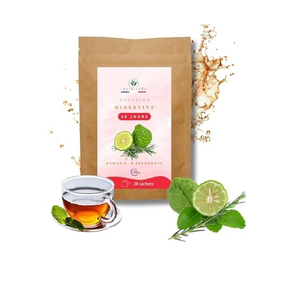 Infinithés –Solution Digestive - Thé Digestif - Cure 28 Jours - Confort Intestinal, Digestion Légère, Anti-Ballonnement - 28 