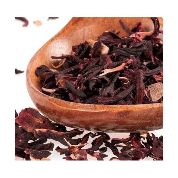 Fleurs dhibiscus bio Hibiscus sabdariffa , fleurs, coupées, 250 g 35800 