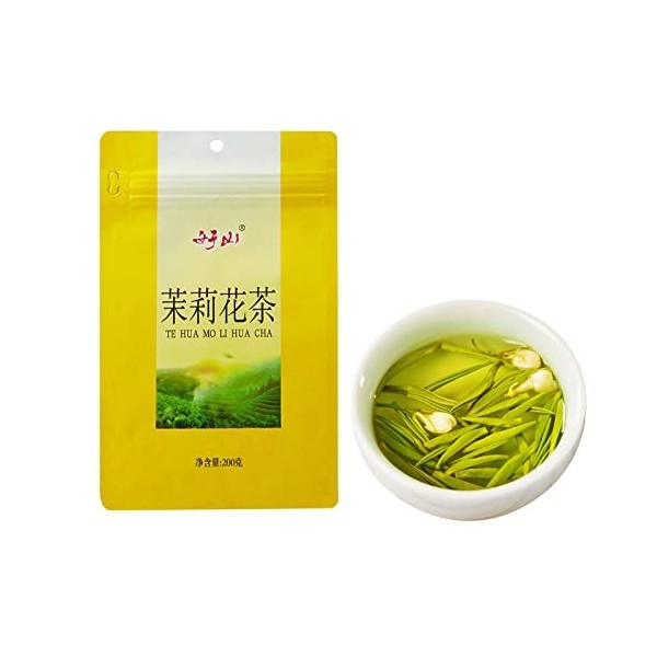 Fleurs de Jasmin Séchées, Soupe au thé Jaune Vif et Vert, Parfum Frais Longue Durée, 7,7 Oz avec une Durée de Conservation de