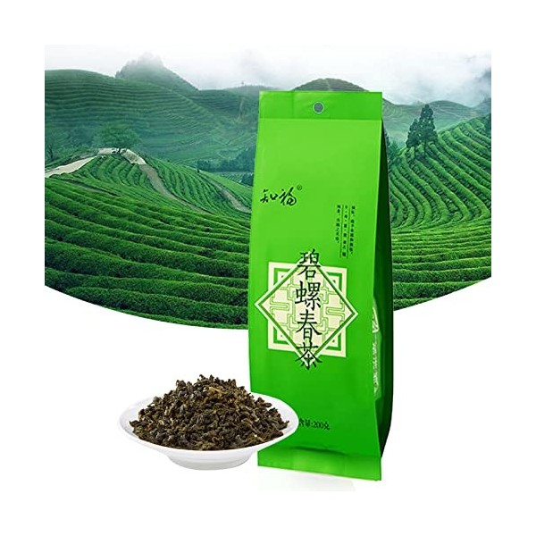 Thé, 200 G de thé Suzhou Biluochun et de thé G Cueilli Avant que Pure Brightn Ne Tire une Saveur Forte dans des Sacs