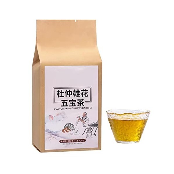 Thé Tu Chg Eucommia Thé de Ginseng à Fleurs Mâles Thé Sain pour Homme 30 ités au Total