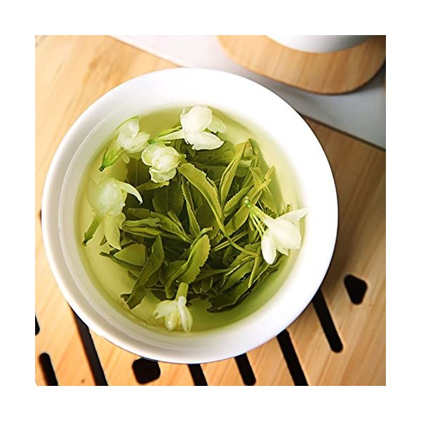 Thé au jasmin, soupe au thé brillant bourgeons soignés thé au jasmin chinois arôme persistant pour
