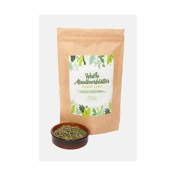 IGART Mûre Blanche 200g | Mûre Blanche Thé | Thé de Feuille de Mûre Blanche | Mûre Blanche Herbal | Tisane | Séchée | Coupée 