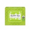 Kusmi Tea - Thé Vert gingembre-citron Bio - Boîte thé de 20 sachets mousseline - 40g Thé vert