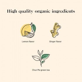 Kusmi Tea - Thé Vert gingembre-citron Bio - Boîte thé de 20 sachets mousseline - 40g Thé vert