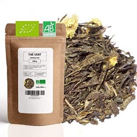 Thé Vert bio Mangue - 100g 40 tasses - Thé en vrac 100% agriculture biologique - Mes-Thés Thé vert
