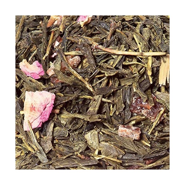 Thé Vert bio Rose Fruitée - 100g 40 tasses - Thé en vrac 100% agriculture biologique - Mes-Thés