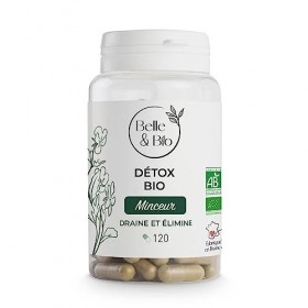 DETOX&DRAINAGE - DETOX BIO - Thé Vert, Radis Noir, Artichaut, Chlorella Bio certifiés Bio - 120 Gélules - Cure de 1 mois - Fa