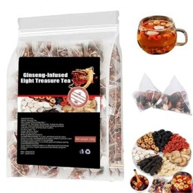Thé aux huit trésors de ginseng, 5 g x 30 sachets, formule pour les reins, thé aux huit trésors de ginseng, thé aux six tréso...