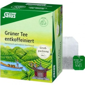 Salus Grüner Tee entkoffeiniert, 40 pc Thé
