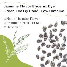 LWXLJMJZC – THÉ VERT PRÉMIUM ŒIL DE PHÉNIX ARTISANAL Aux arômes naturels de jasmin | Saveur Jasmin Idéal en version chaude 