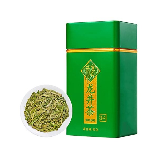 Longjing Tea Dragon Well Thé Vert Frais Doux Moelleux Matin Après-Midi Thé 80g