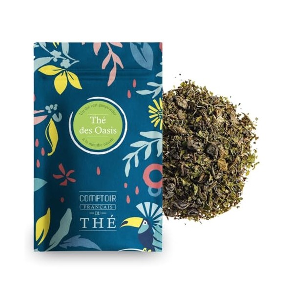 100g de Thé Vert aux saveurs de pêche et d’abricot - Délicieux Chaud ou Glacé | Kimono COMPTOIR FRANÇAIS DU THÉ Thé vert