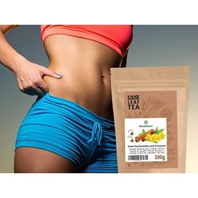 Thé vert au pissenlit et à la cannelle pour infusion 200g - DETOX diurétique purifiant - 100% naturel et végétalien + Compren