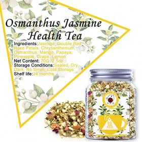 Plant Gift Osmanthus Jasmine Health Tea, et doubles pétales de rose rouge, chrysanthemum, mangue, papaye, ananas, raisin, cit