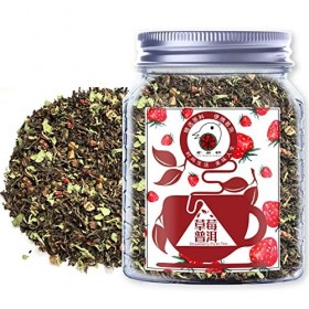 Plant Gift Strawberry Puer Tea, Et la pomme, la fraise, la peau dorange, le raisin, la menthe poivrée, le thé chaud et glac