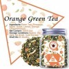 Plant Gift Orange Green Tea, Thé vert à feuilles lâches, ananas, pomme, raisin, citron, orange, chrysanthème, thé vert fruit,
