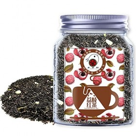 Plant Gift Lychee Black Tea, Naturel, Feuille lâche, en Vrac, Non OGM, arôme de Fruits mélangés, thé à Base de Plantes de Fru