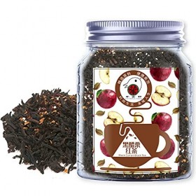 Plant Gift Black Currant Black Tea,Thé Noir à la Feuille de Feuilles, Pomme, Fruits de Roselle, thé Chaud et glacé, Naturel, 