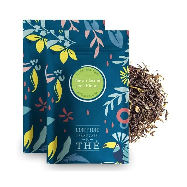 2x100g de Thé vert au Pamplemousse délicatement épicé - Délicieux Chaud ou Glacé | LIrrésistible Pamplemousse Détox COMPTOIR