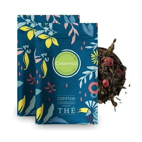 2x100g de Thé vert au Pamplemousse délicatement épicé - Délicieux Chaud ou Glacé | LIrrésistible Pamplemousse Détox COMPTOIR