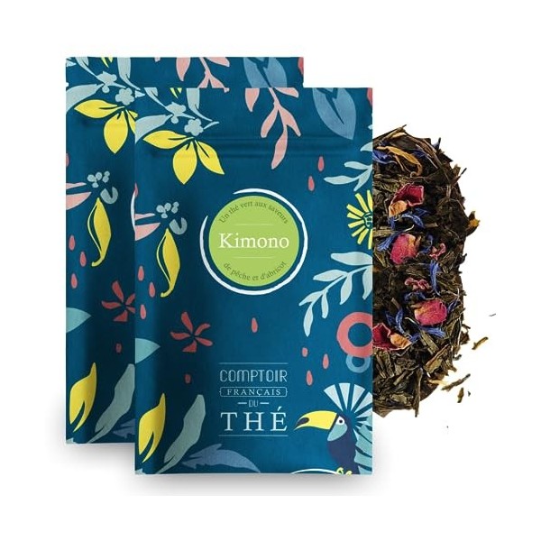 2x100g de Thé vert au Pamplemousse délicatement épicé - Délicieux Chaud ou Glacé | LIrrésistible Pamplemousse Détox COMPTOIR