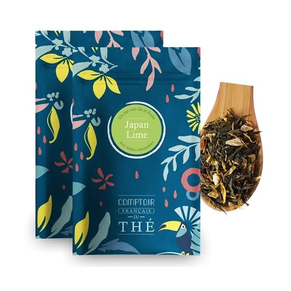 2x100g de Thé vert au Pamplemousse délicatement épicé - Délicieux Chaud ou Glacé | LIrrésistible Pamplemousse Détox COMPTOIR