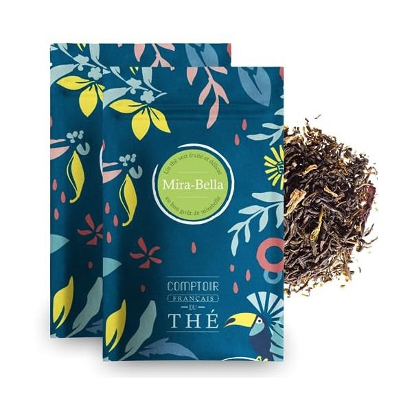 2x100g de Thé vert au Pamplemousse délicatement épicé - Délicieux Chaud ou Glacé | LIrrésistible Pamplemousse Détox COMPTOIR