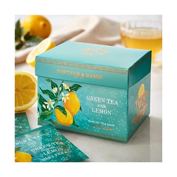 Thé vert au citron, 15 sachets de thé soyeux, 30 g